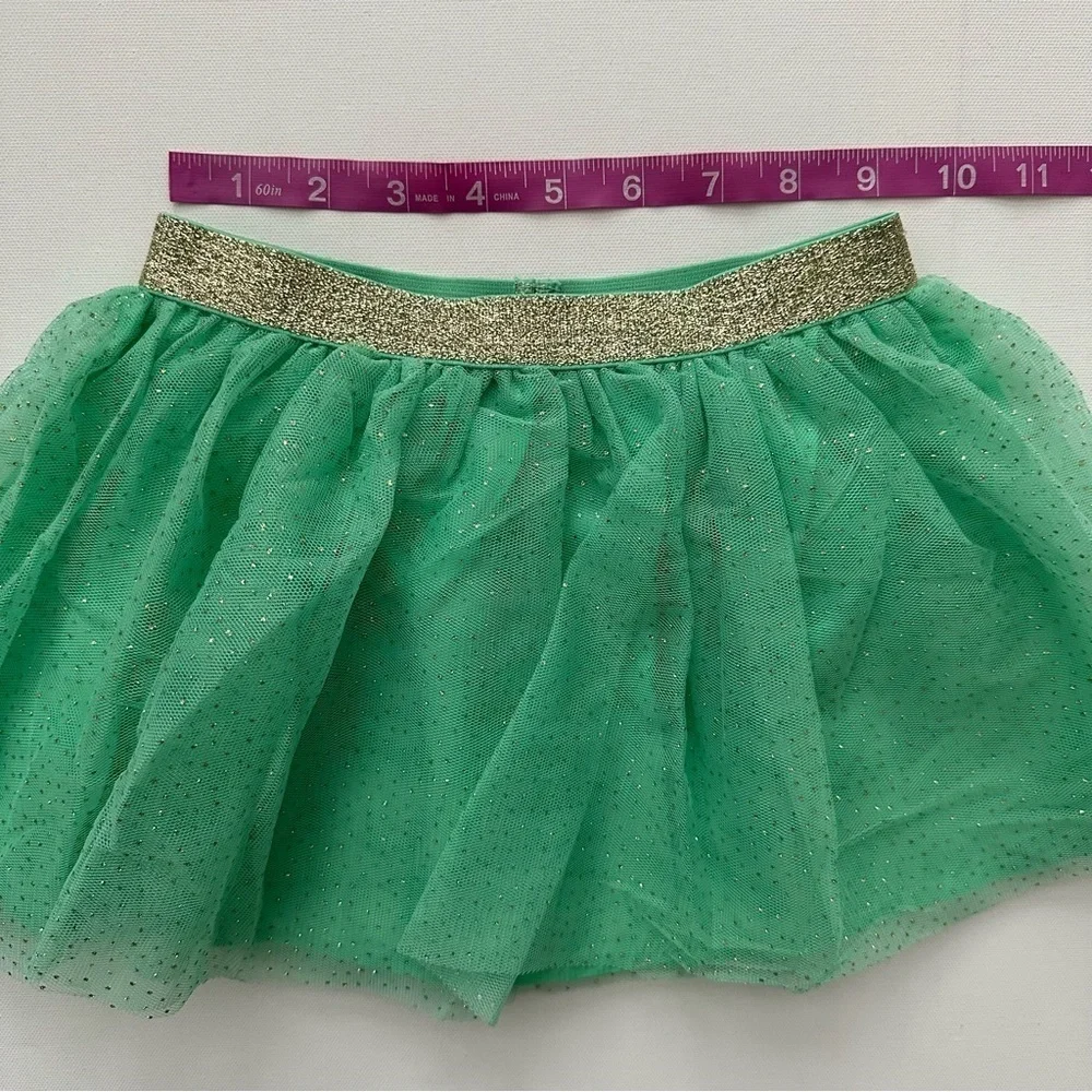 Green and Gold Toddler Girl Tutu Skirt Size 4T